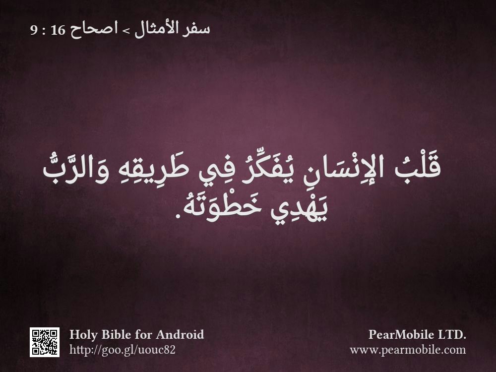 سفر الأمثال, اصحاح 16:9