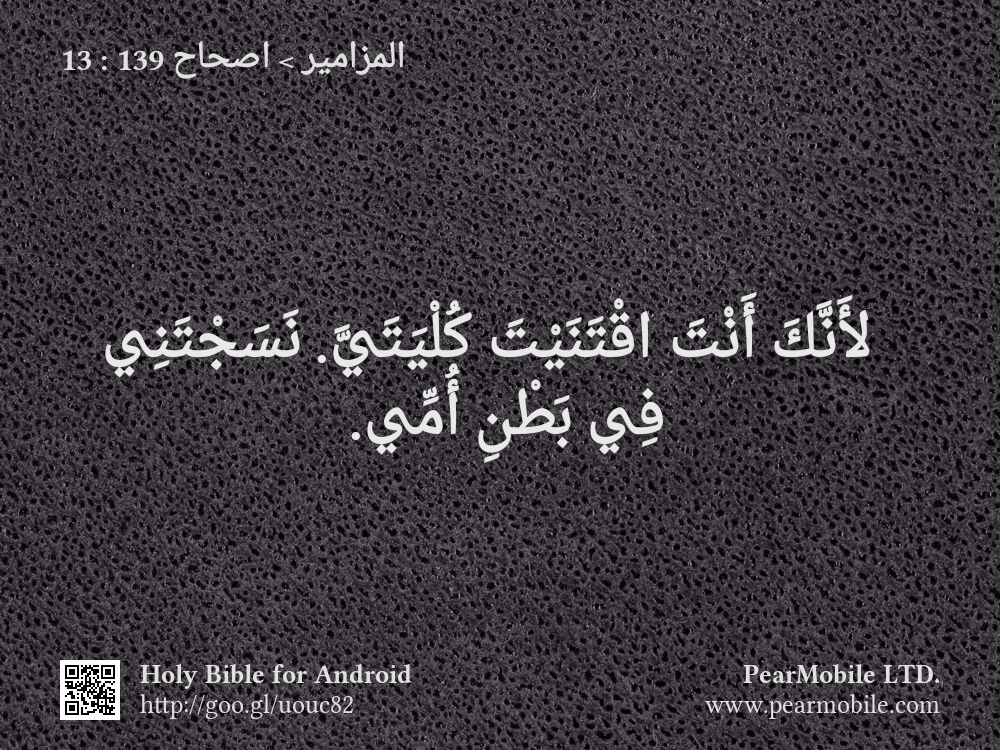 المزامير, اصحاح 139:13