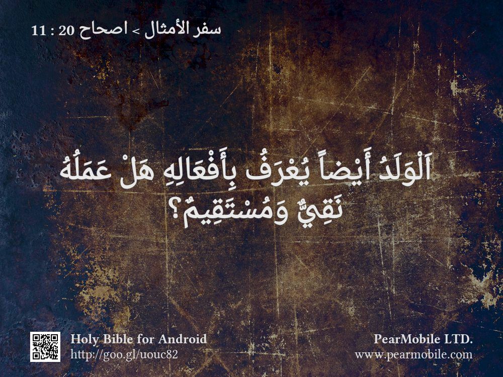 سفر الأمثال, اصحاح 20:11