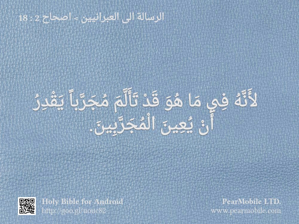 الرسالة الى العبرانيين, اصحاح 2:18