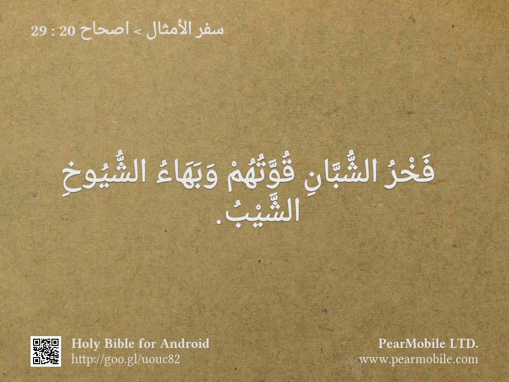 سفر الأمثال, اصحاح 20:29