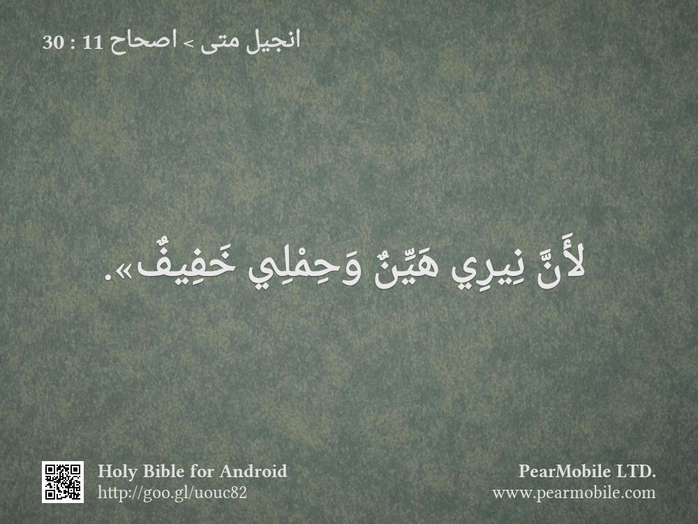 انجيل متى, اصحاح 11:30