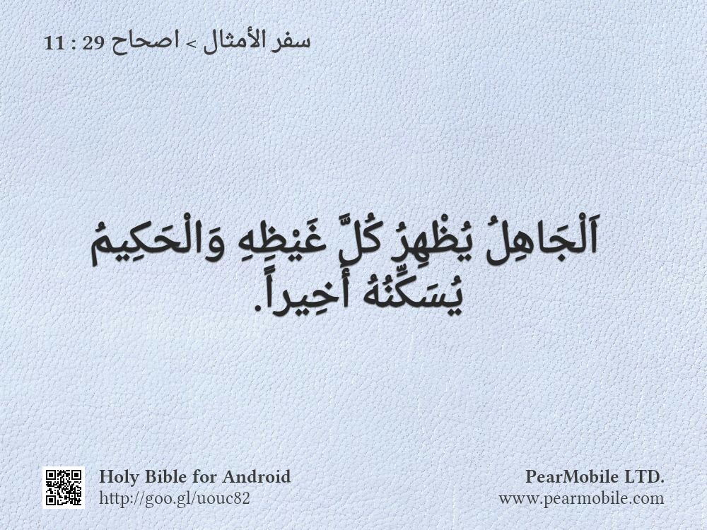 سفر الأمثال, اصحاح 29:11