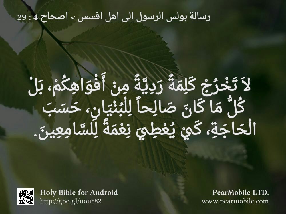 رسالة بولس الرسول الى اهل افسس, اصحاح 4:29