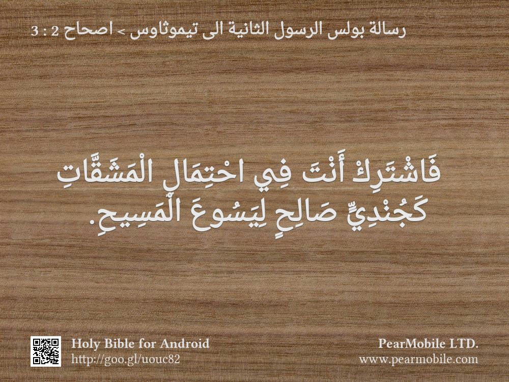 رسالة بولس الرسول الثانية الى تيموثاوس, اصحاح 2:3