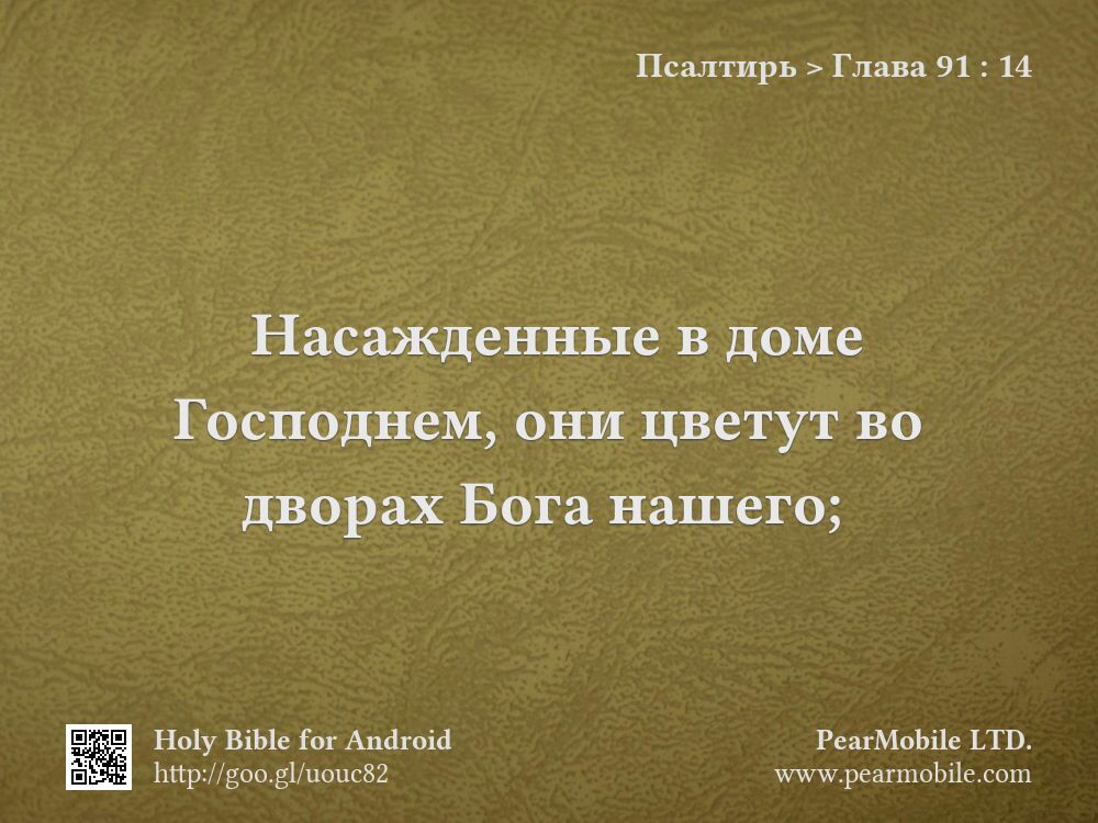 Псалтирь, Глава 91:14