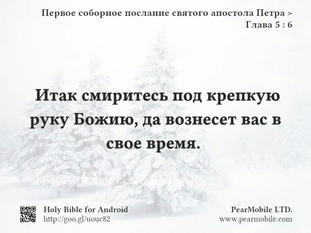 Первое соборное послание святого апостола Петра, Глава 5:6