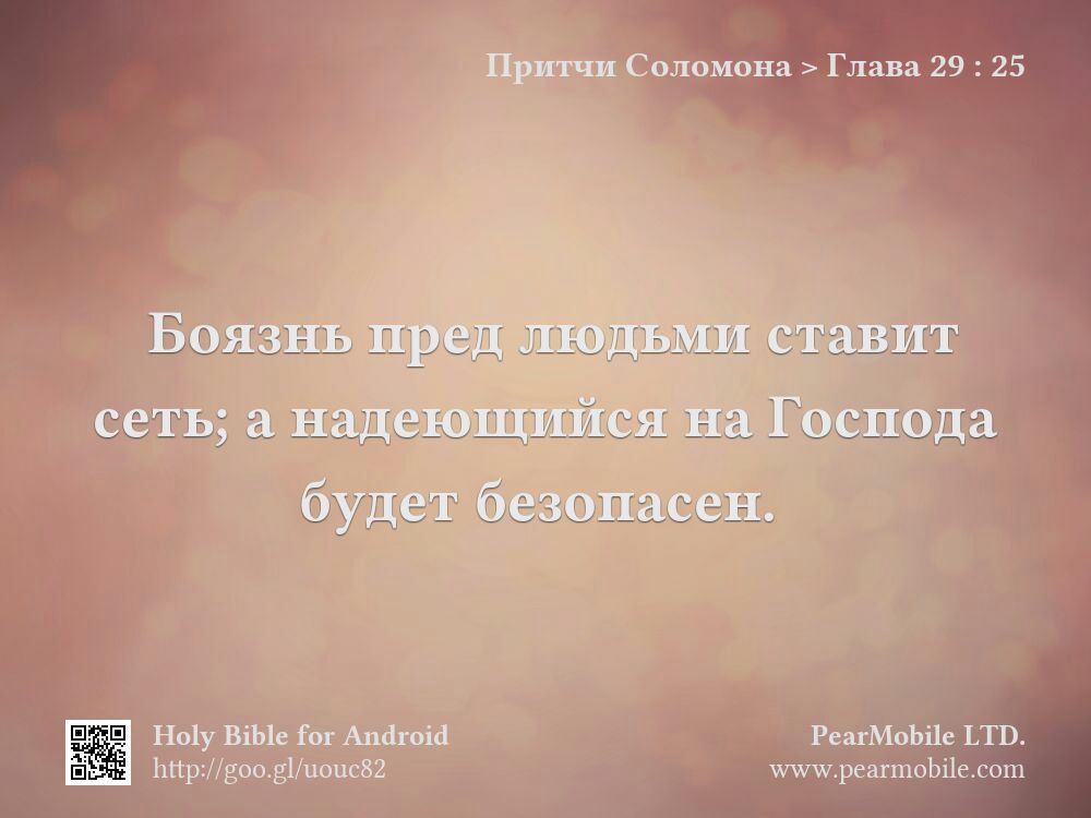 Притчи Соломона, Глава 29:25