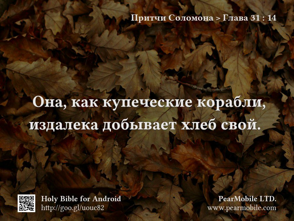 Притчи Соломона, Глава 31:14
