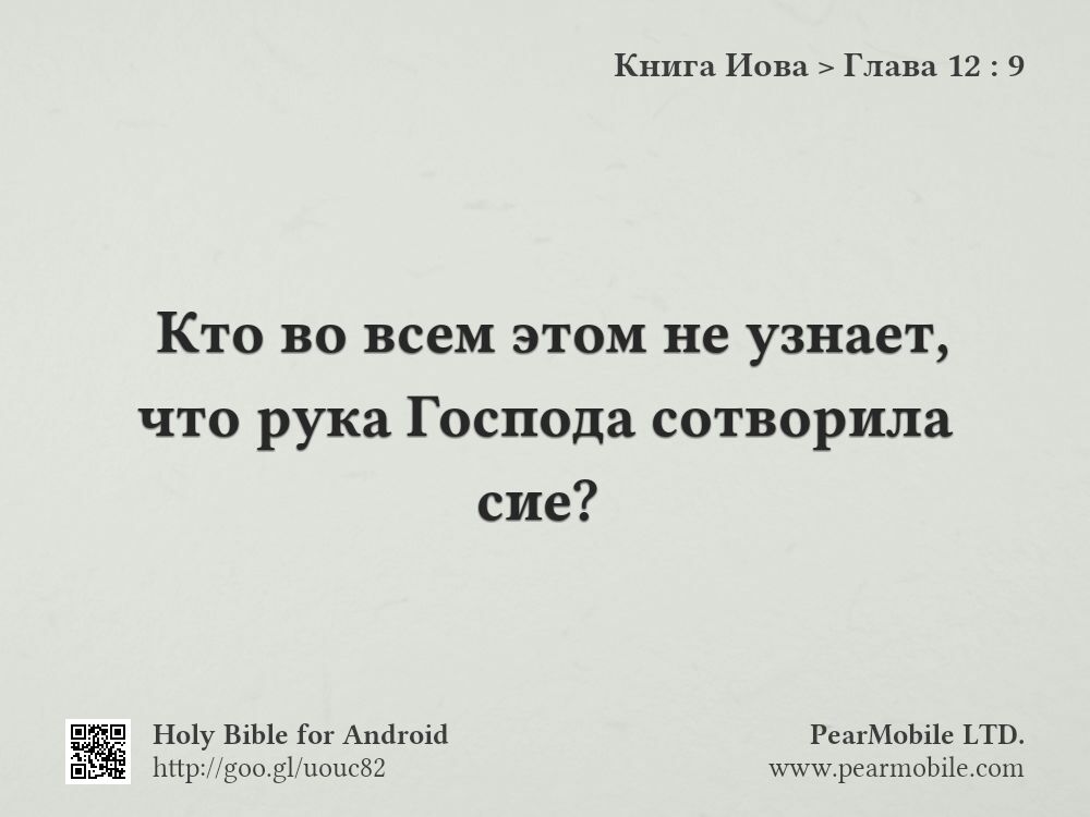 Книга Иова, Глава 12:9