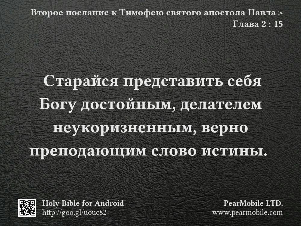Второе послание к Тимофею святого апостола Павла, Глава 2:15
