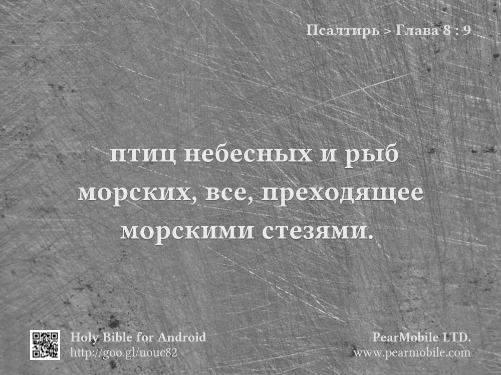 Псалтирь, Глава 8:9
