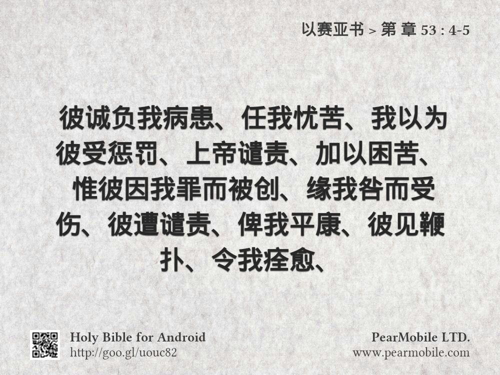 以赛亚书, 第 章 53:4-5