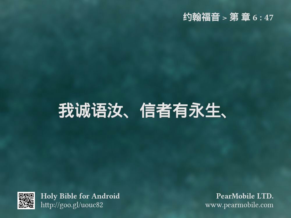 约翰福音, 第 章 6:47