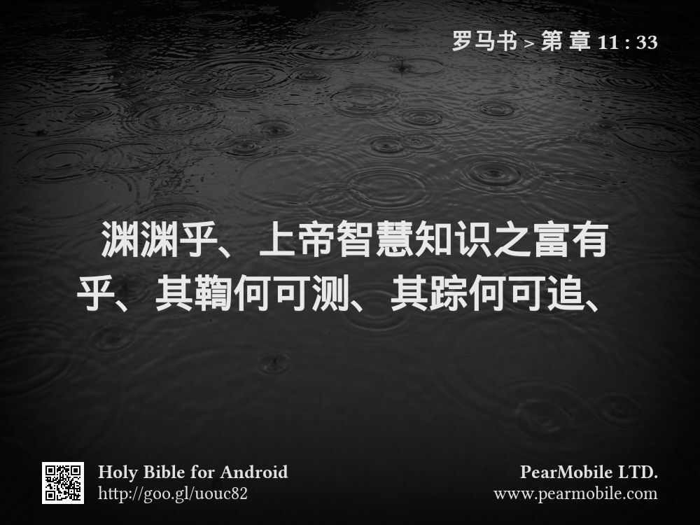 罗马书, 第 章 11:33