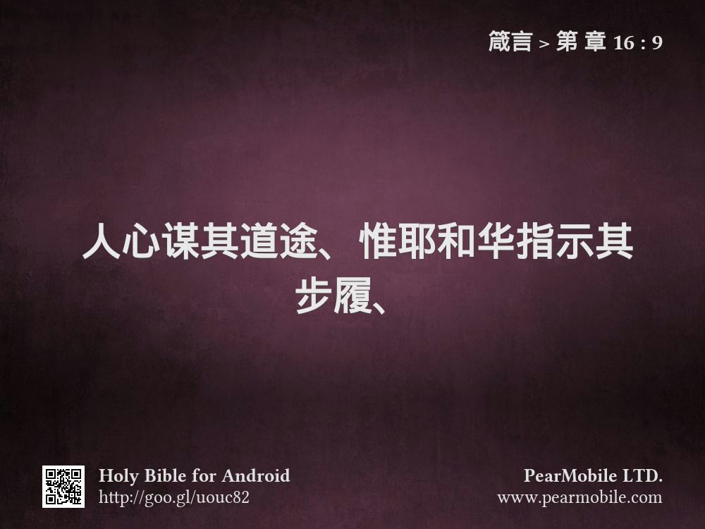 箴言, 第 章 16:9