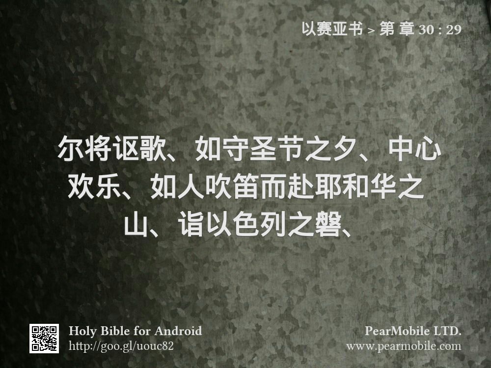 以赛亚书, 第 章 30:29