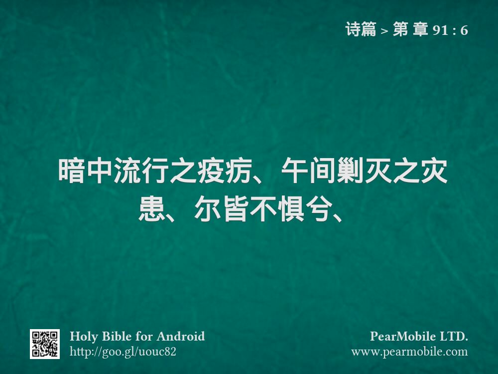 诗篇, 第 章 91:6