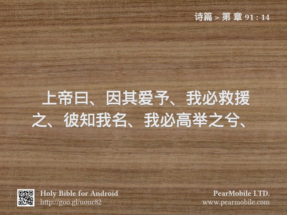 诗篇, 第 章 91:14