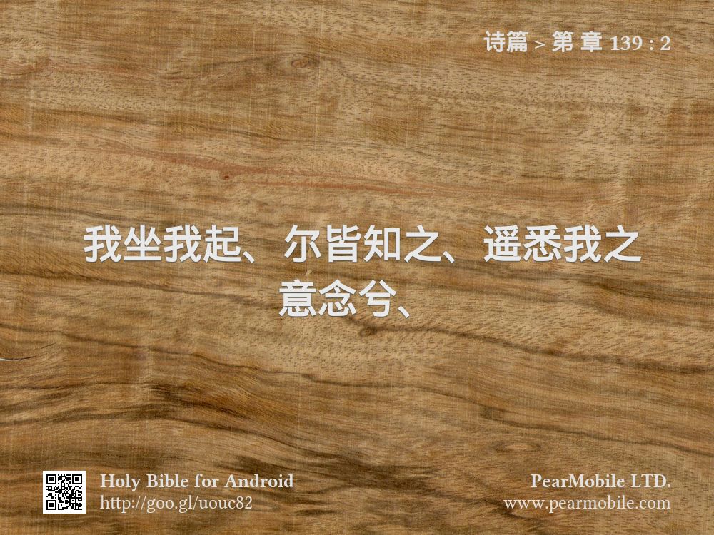 诗篇, 第 章 139:2