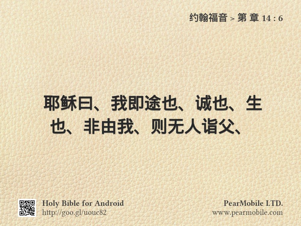 约翰福音, 第 章 14:6