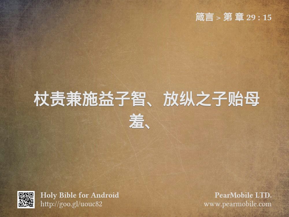 箴言, 第 章 29:15