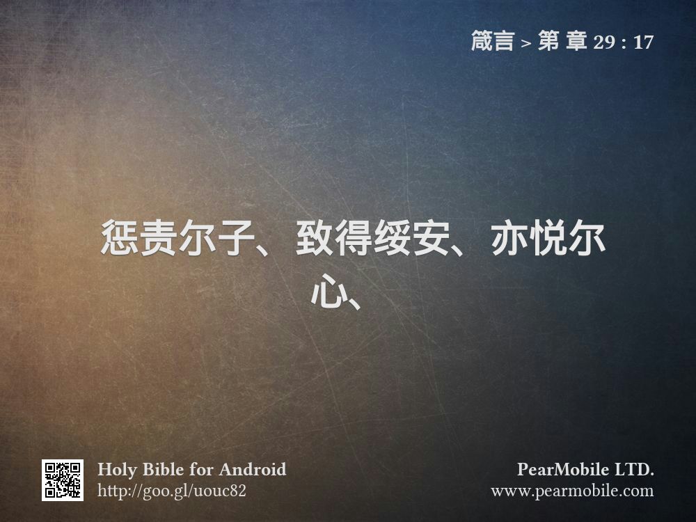 箴言, 第 章 29:17