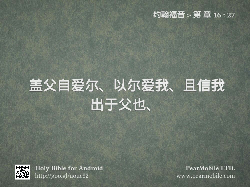 约翰福音, 第 章 16:27