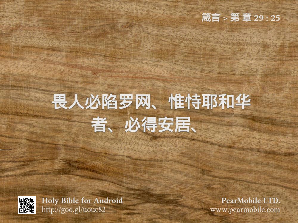 箴言, 第 章 29:25