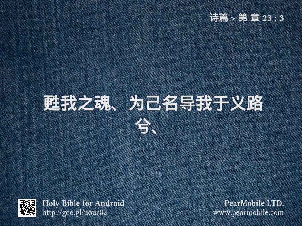 诗篇, 第 章 23:3