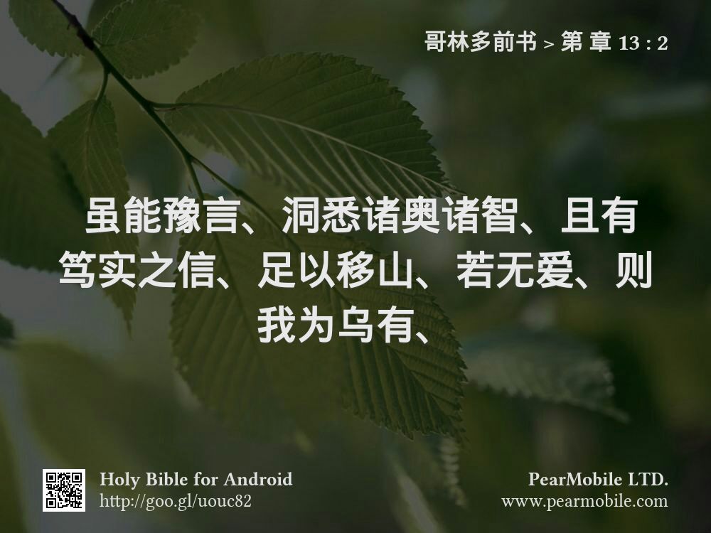 哥林多前书, 第 章 13:2