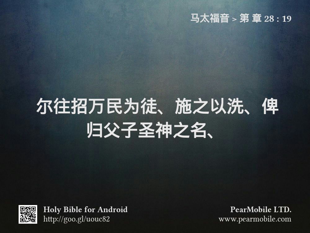 马太福音, 第 章 28:19