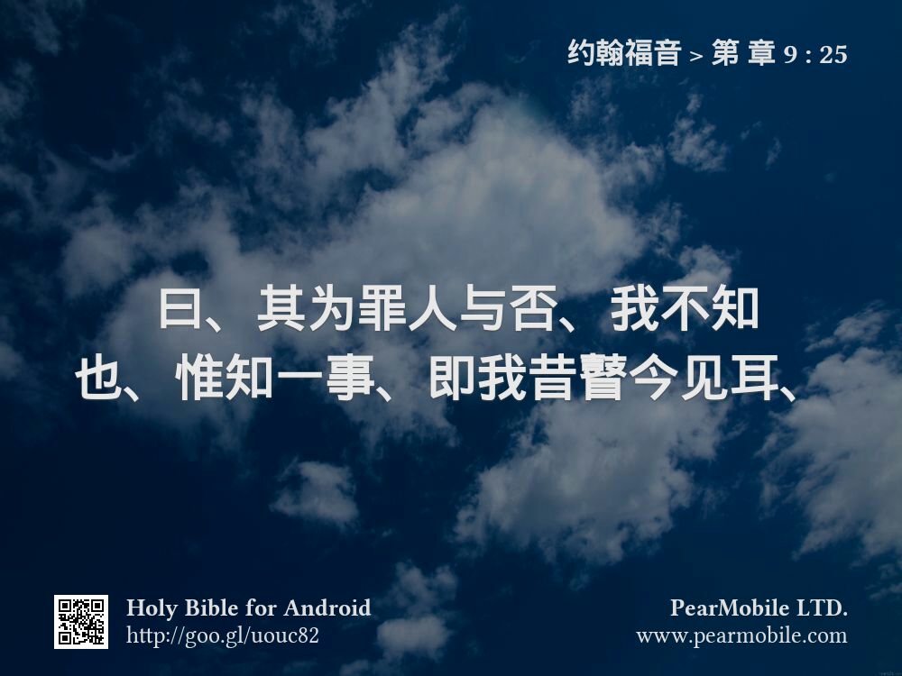 约翰福音, 第 章 9:25