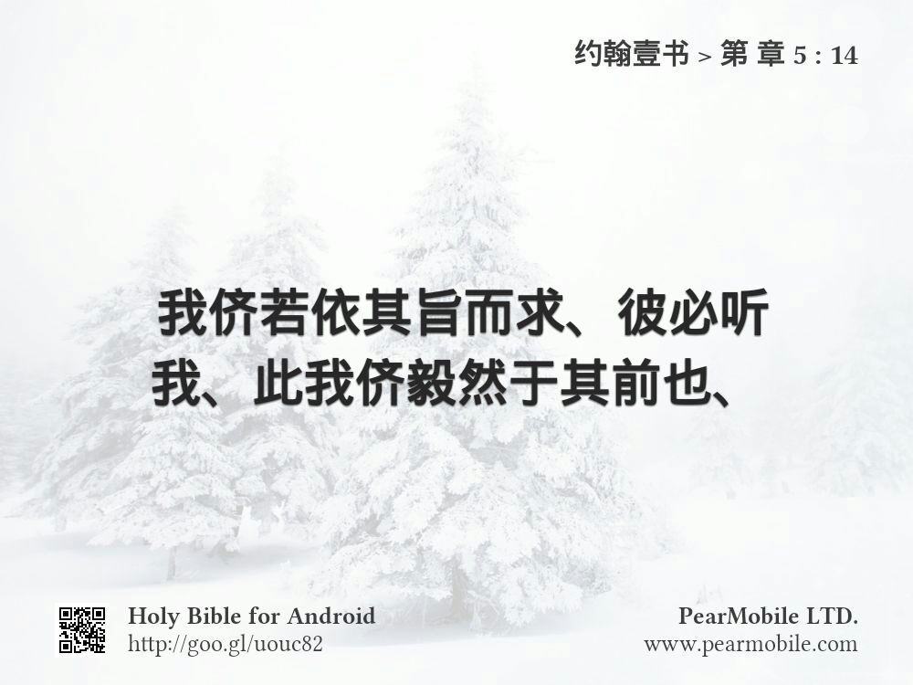 约翰壹书, 第 章 5:14