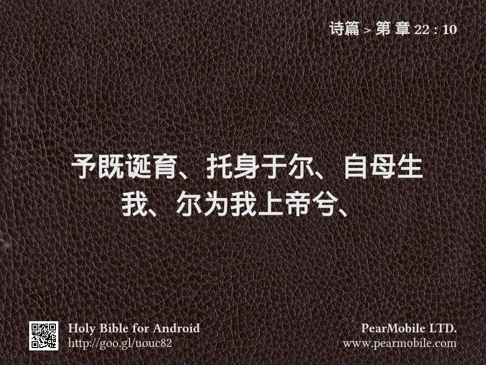 诗篇, 第 章 22:10