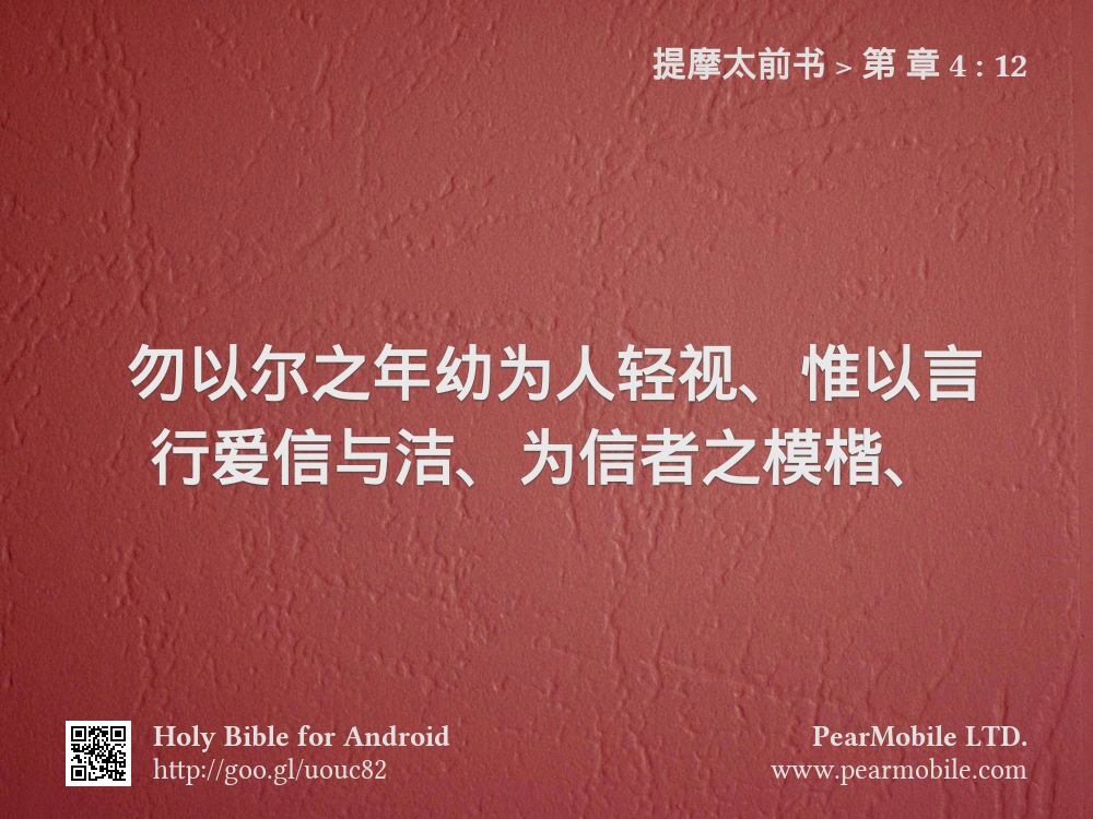 提摩太前书, 第 章 4:12