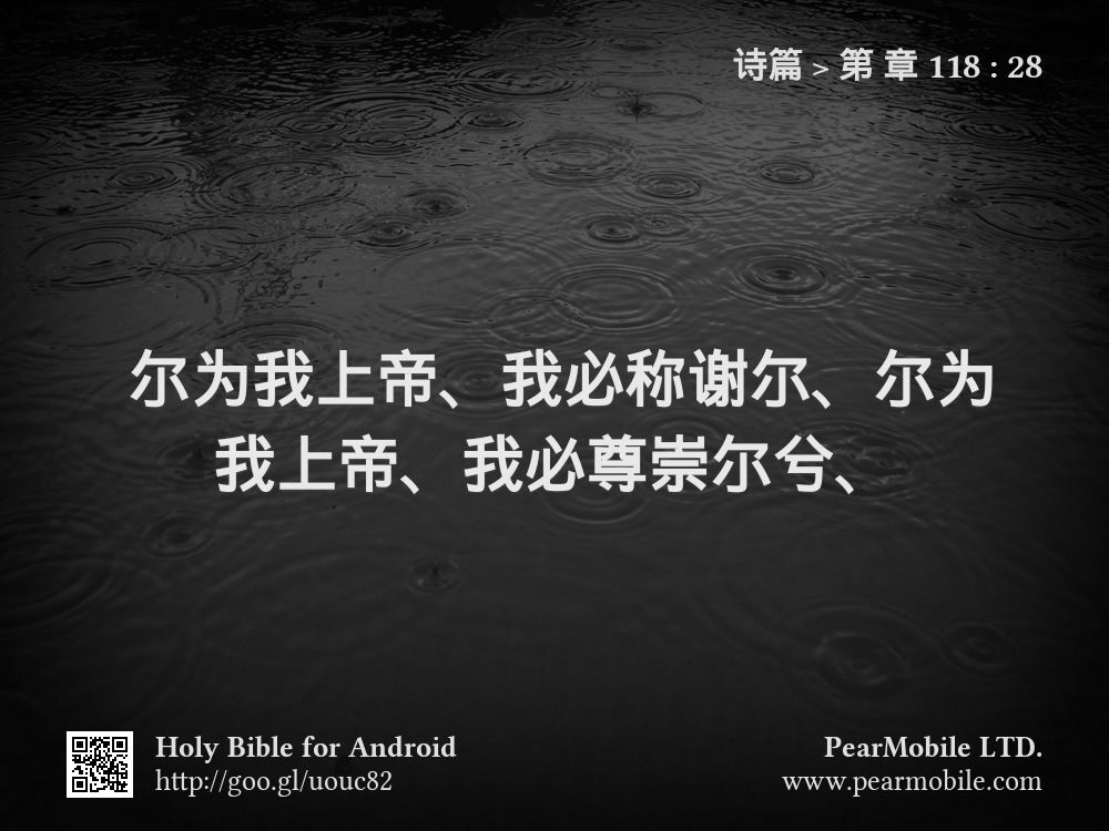诗篇, 第 章 118:28
