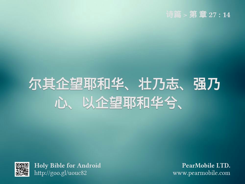 诗篇, 第 章 27:14