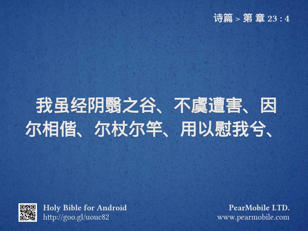 诗篇, 第 章 23:4