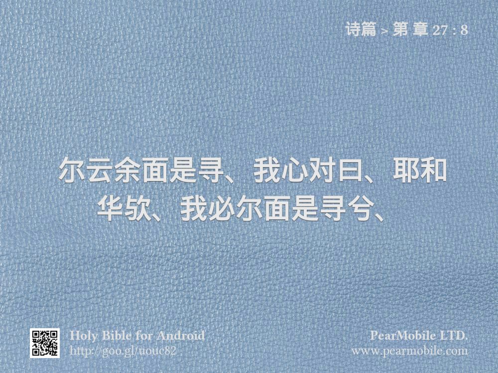 诗篇, 第 章 27:8